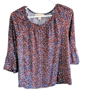 MICHAEL KORS Flare Sleeve Floral Blouse